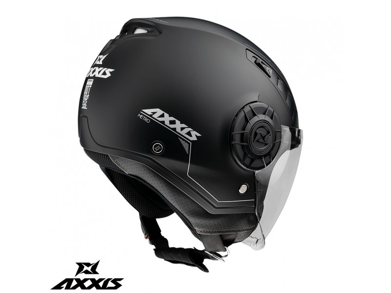 Casca Axxis model Metro S A1 negru mat (open face) - omologare noua ECE 22.06