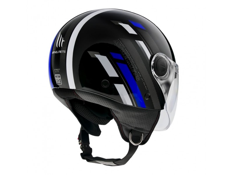 Casca MT Street Scope D7 albastru lucios (open face)