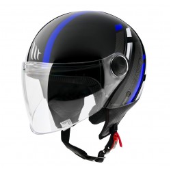 Casca MT Street Scope D7 albastru lucios (open face)