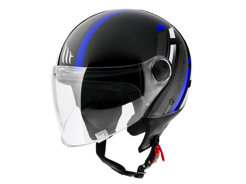 Casca MT Street Scope D7 albastru lucios (open face)