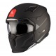 Casca MT Streetfighter SV S A1 negru mat (ochelari soare integrati) - masca (protectie) barbie si cozoroc detasabile