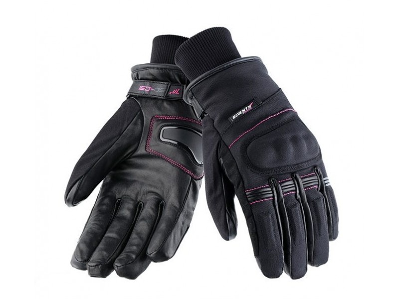 Manusi femei iarna Seventy model SD-C31 negru/roz – WinterTex - degete tactile