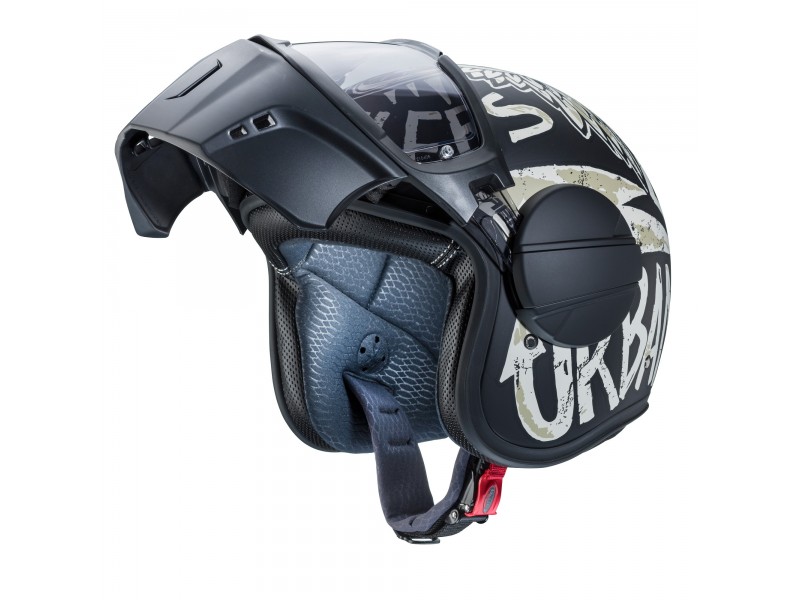 Casca Caberg model Ghost Nuke D5 negru/gri mat - fibra de sticla