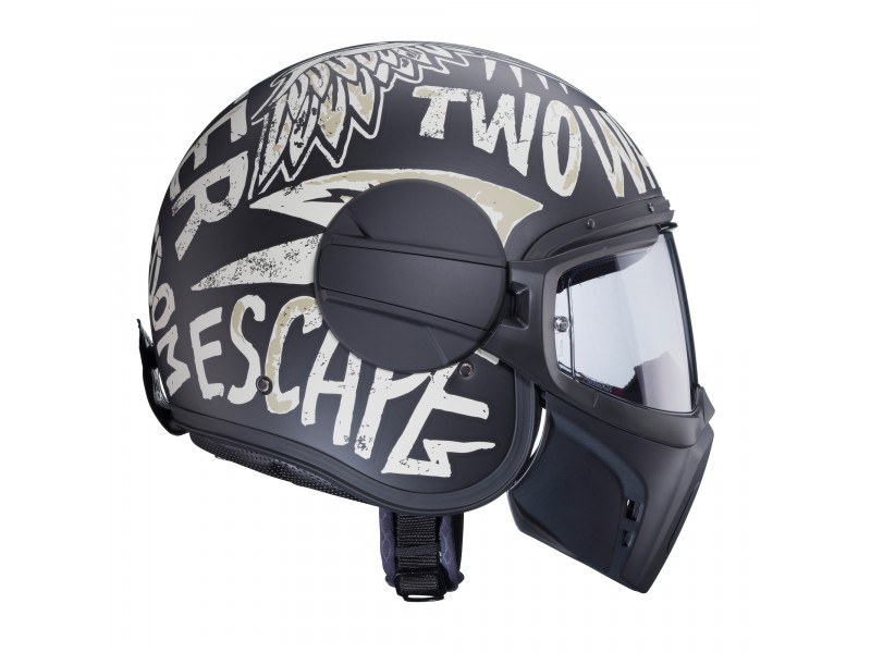 Casca Caberg model Ghost Nuke D5 negru/gri mat - fibra de sticla