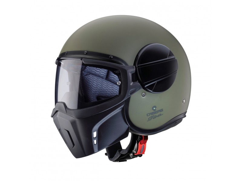 Casca Caberg model Ghost verde military mat - fibra de sticla