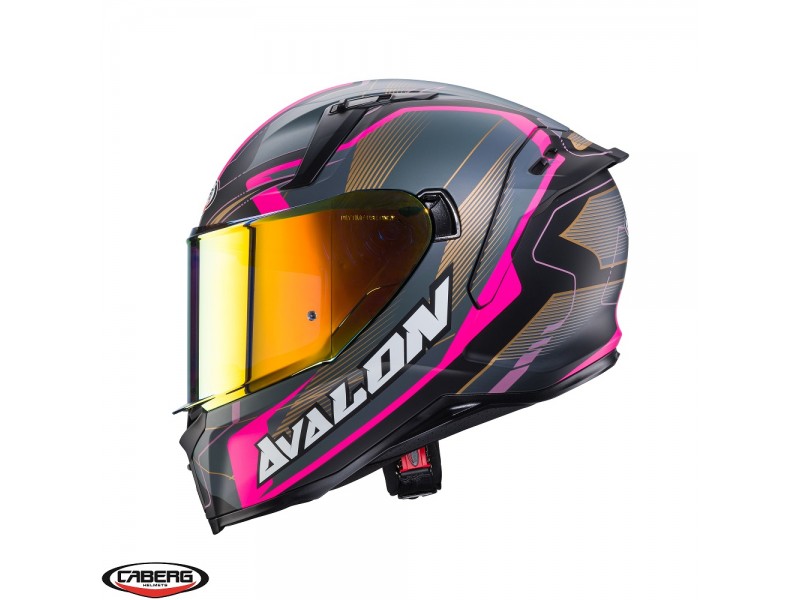 Casca integrala Caberg model Avalon X SV Optic L9 negru/gri/fuchsia (roz) mat Pinlock ready