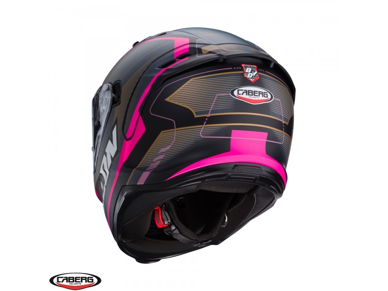 Casca integrala Caberg model Avalon X SV Optic L9 negru/gri/fuchsia (roz) mat Pinlock ready