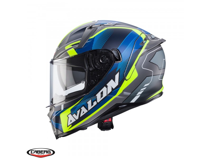 Casca integrala Caberg model Avalon X SV Optic L8 gri/albastru/galben fluor mat Pinlock ready Casca integrala Caberg model Avalon X SV Optic L8 gri/albastru/galben fluor mat Pinlock ready