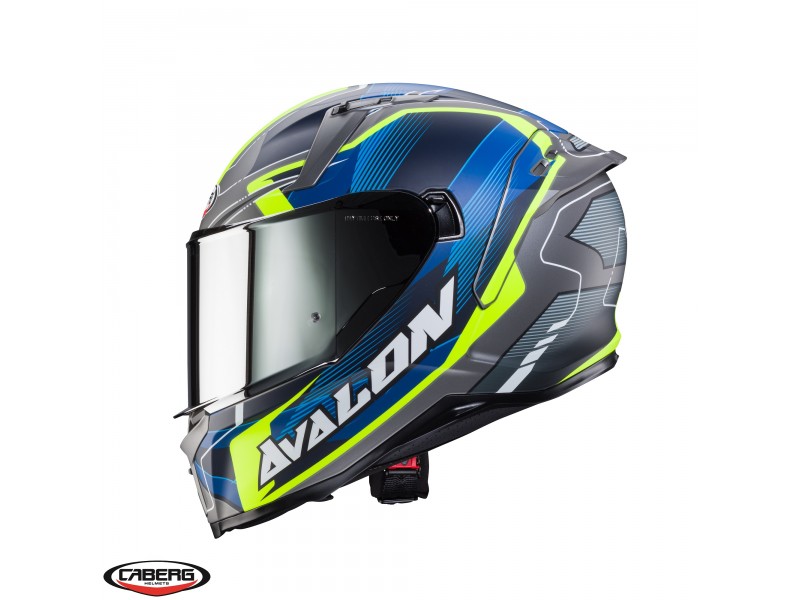 Casca integrala Caberg model Avalon X SV Optic L8 gri/albastru/galben fluor mat Pinlock ready Casca integrala Caberg model Avalon X SV Optic L8 gri/albastru/galben fluor mat Pinlock ready