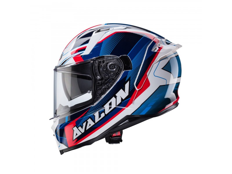 Casca integrala Caberg model Avalon X SV Optic D6 alb/albastru/rosu lucios Pinlock ready