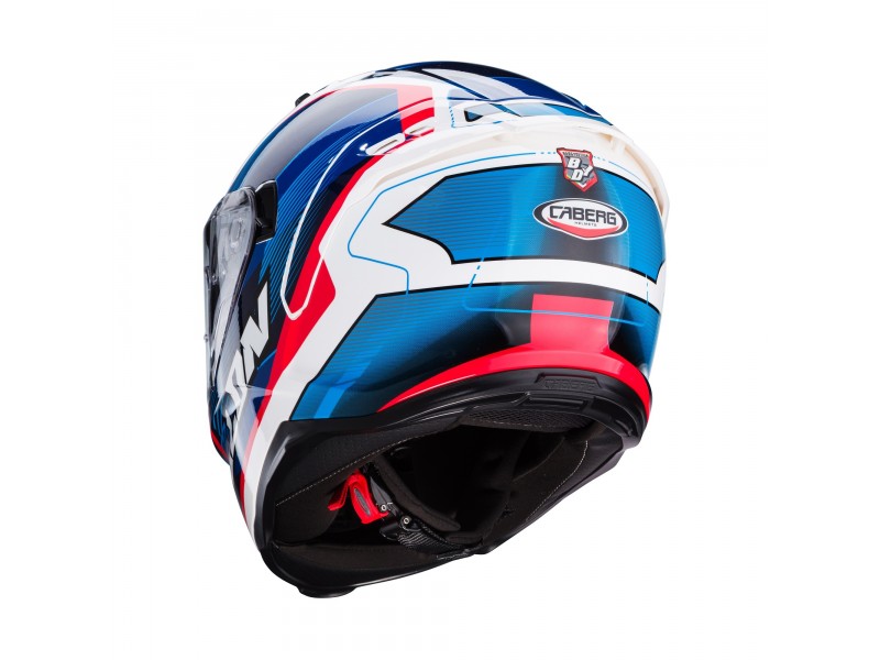 Casca integrala Caberg model Avalon X SV Optic D6 alb/albastru/rosu lucios Pinlock ready