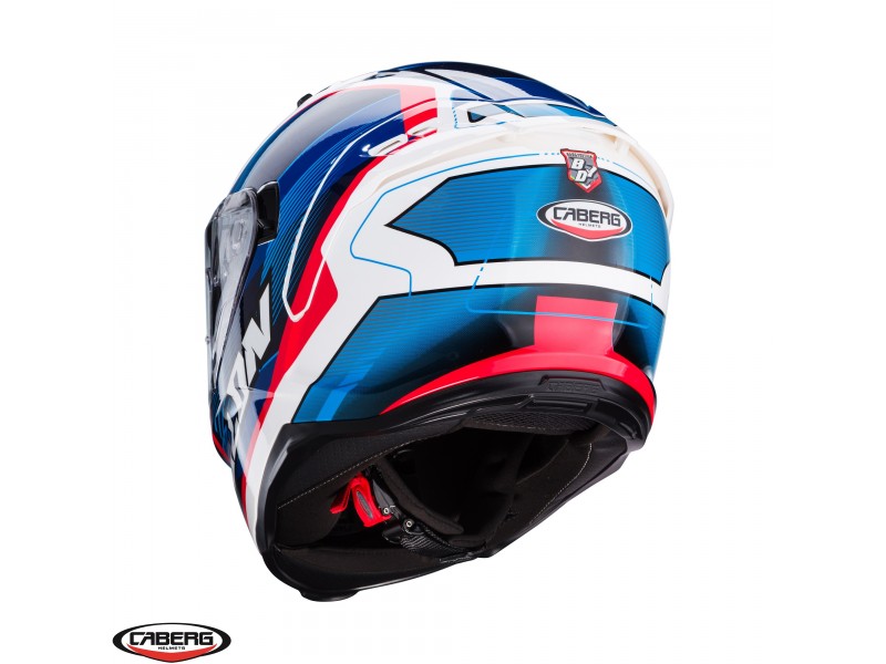 Casca integrala Caberg model Avalon X SV Optic D6 alb/albastru/rosu lucios Pinlock ready