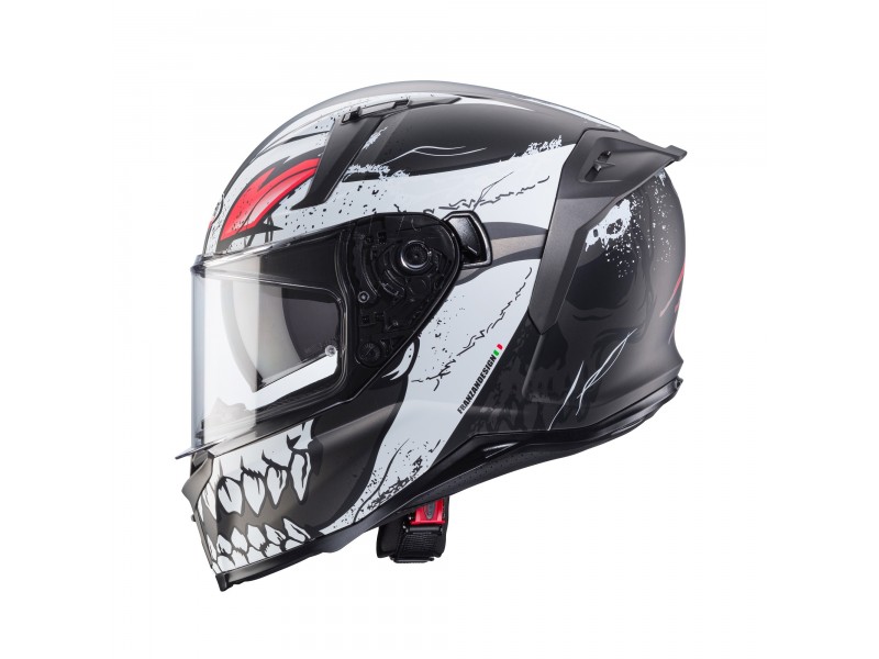 Casca integrala Caberg model Avalon X SV Punk K8 gri/alb/rosu mat Pinlock ready