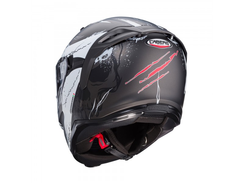 Casca integrala Caberg model Avalon X SV Punk K8 gri/alb/rosu mat Pinlock ready