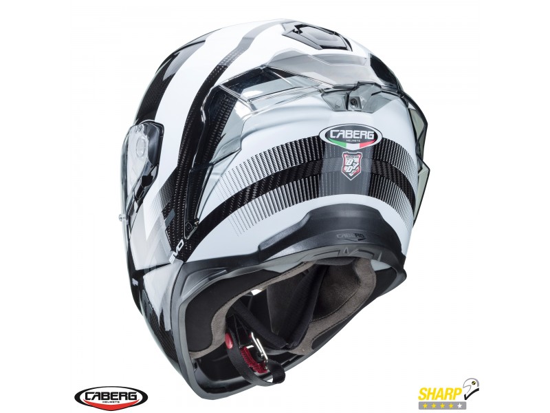 Casca integrala Caberg model Drift Evo Carbon Sonic G2 antracit/alb lucios Pinlock ready - lentila Pinlock inclusa Casca integrala Caberg model Drift Evo Carbon Sonic G2 antracit/alb lucios Pinlock ready - lentila Pinlock inclusa