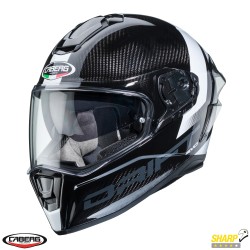 Casca integrala Caberg model Drift Evo Carbon Sonic G2 antracit/alb lucios Pinlock ready - lentila Pinlock inclusa