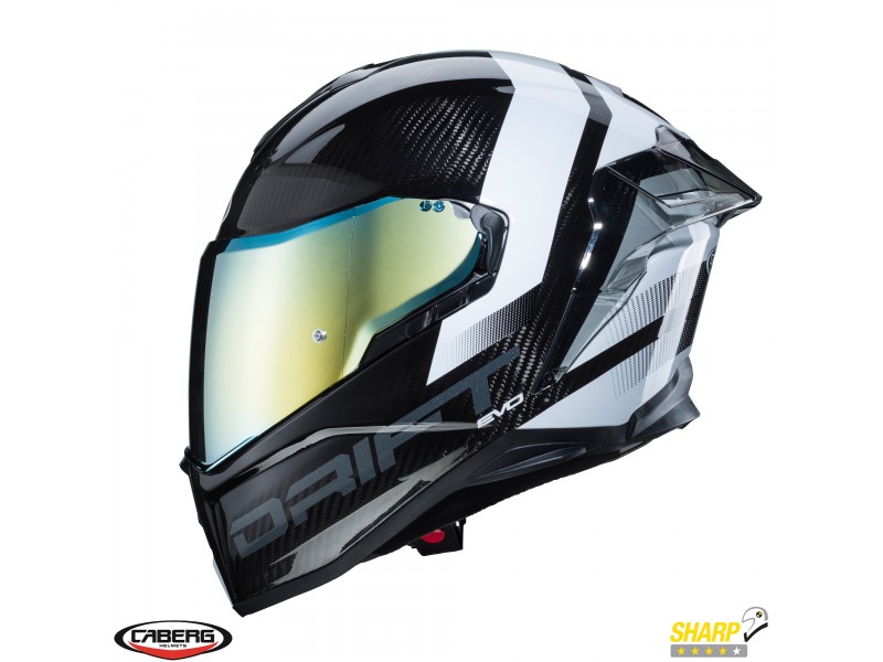 Casca integrala Caberg model Drift Evo Carbon Sonic G2 antracit/alb lucios Pinlock ready - lentila Pinlock inclusa Casca integrala Caberg model Drift Evo Carbon Sonic G2 antracit/alb lucios Pinlock ready - lentila Pinlock inclusa