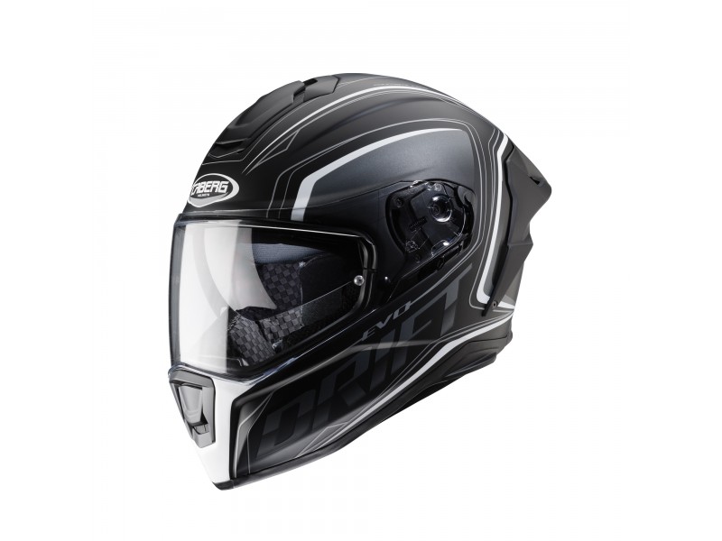 Casca integrala Caberg model Drift Evo SV Integra I0 negru/antracit/alb mat Pinlock ready - lentila Pinlock inclusa