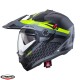 Casca modulabila (flip-up)/adventure Caberg model Tourmax X SV Sarabe L1 gun metal (titanium)/negru/galben fluor mat Pinlock ready - lentila Pinlock inclusa