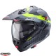 Casca modulabila (flip-up)/adventure Caberg model Tourmax X SV Sarabe L1 gun metal (titanium)/negru/galben fluor mat Pinlock ready - lentila Pinlock inclusa