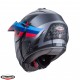 Casca modulabila (flip-up)/adventure Caberg model Tourmax X SV Sarabe K9 gun metal (titanium)/negru/BMW colours mat Pinlock ready - lentila Pinlock inclusa