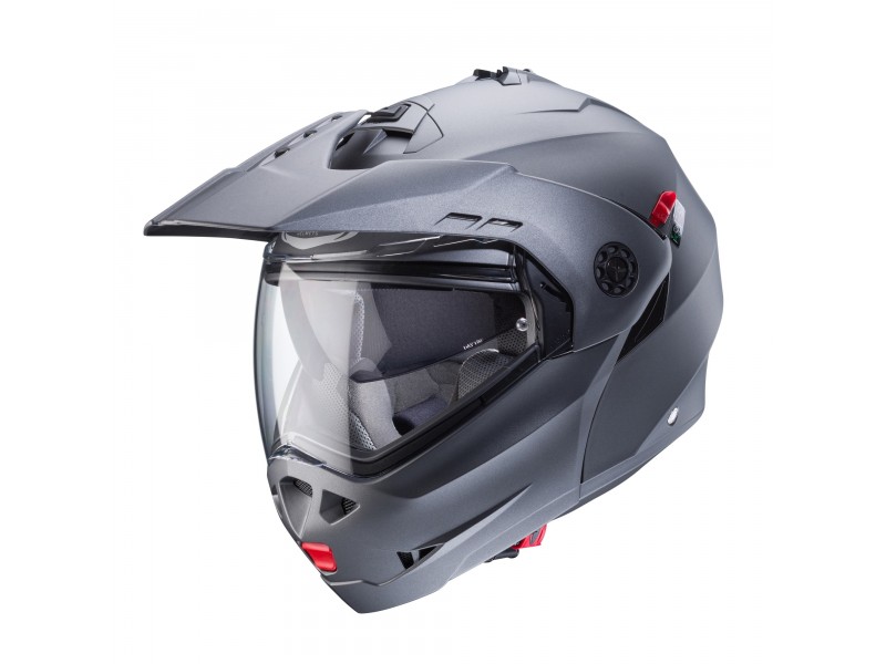 Casca modulabila (flip-up)/adventure Caberg model Tourmax X SV gun metal (titanium) mat Pinlock ready - lentila Pinlock inclusa