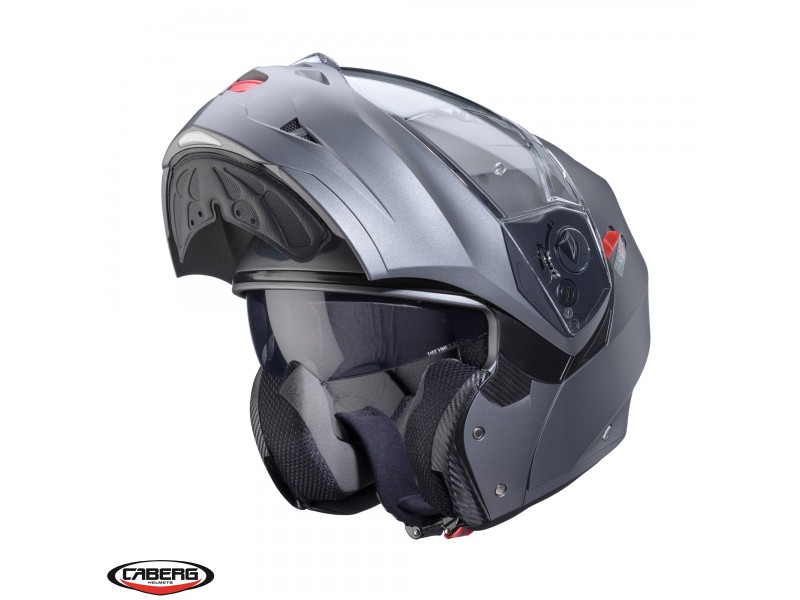 Casca modulabila (flip-up) Caberg model Duke X SV gun metal (titanium) mat Pinlock ready - lentila Pinlock inclusa Casca modulabila (flip-up) Caberg model Duke X SV gun metal (titanium) mat Pinlock ready - lentila Pinlock inclusa