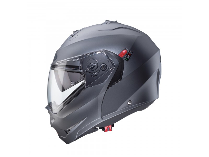 Casca modulabila (flip-up) Caberg model Duke X SV gun metal (titanium) mat Pinlock ready - lentila Pinlock inclusa