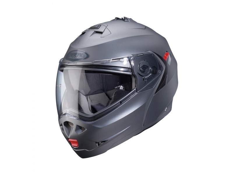 Casca modulabila (flip-up) Caberg model Duke X SV gun metal (titanium) mat Pinlock ready - lentila Pinlock inclusa