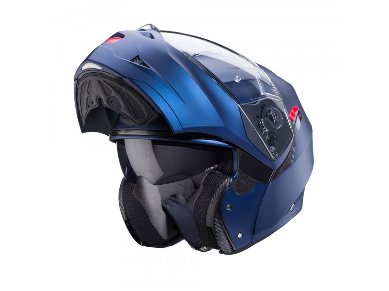 Casca modulabila (flip-up) Caberg model Duke X SV albastru mat Yama Pinlock ready - lentila Pinlock inclusa