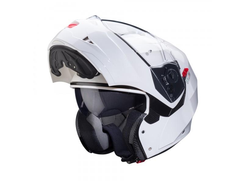 Casca modulabila (flip-up) Caberg model Duke X SV alb metalic lucios Pinlock ready - lentila Pinlock inclusa