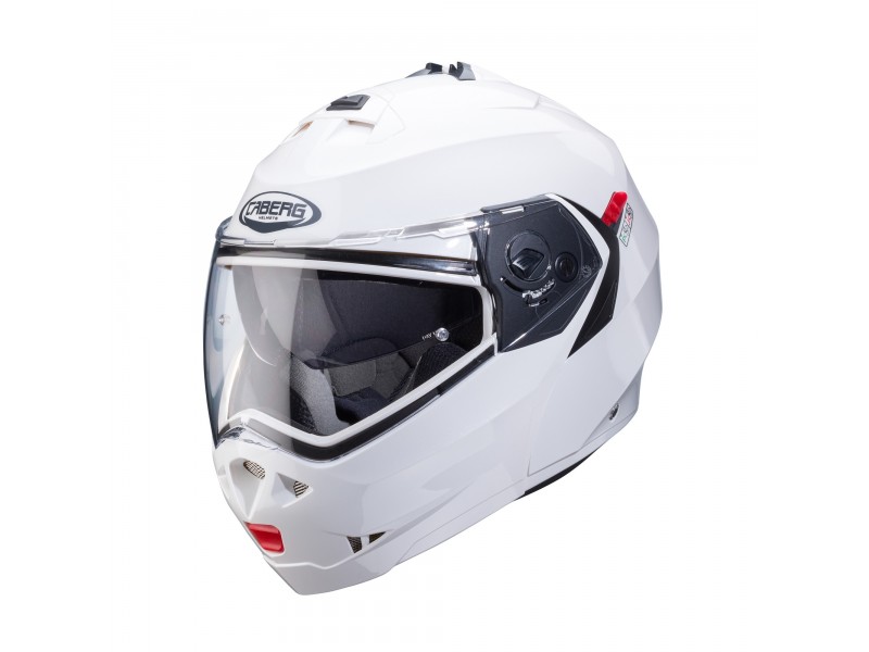 Casca modulabila (flip-up) Caberg model Duke X SV alb metalic lucios Pinlock ready - lentila Pinlock inclusa