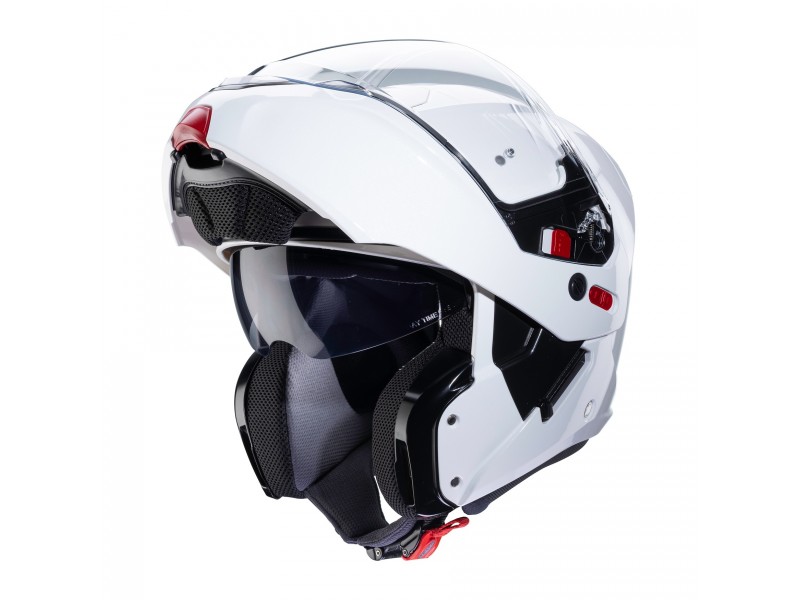 Casca modulabila (flip-up) Caberg model Horus X alb metalic lucios Pinlock ready - lentila Pinlock inclusa