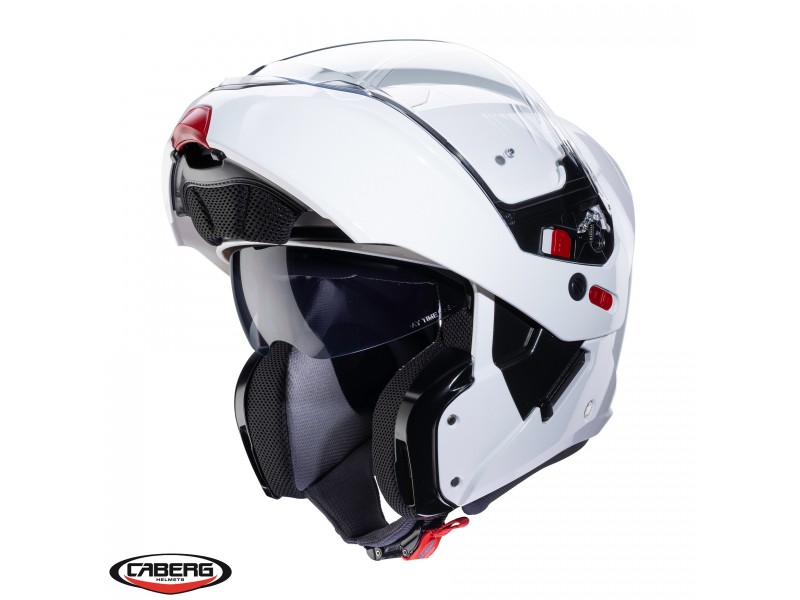Casca modulabila (flip-up) Caberg model Horus X alb metalic lucios Pinlock ready - lentila Pinlock inclusa Casca modulabila (flip-up) Caberg model Horus X alb metalic lucios Pinlock ready - lentila Pinlock inclusa