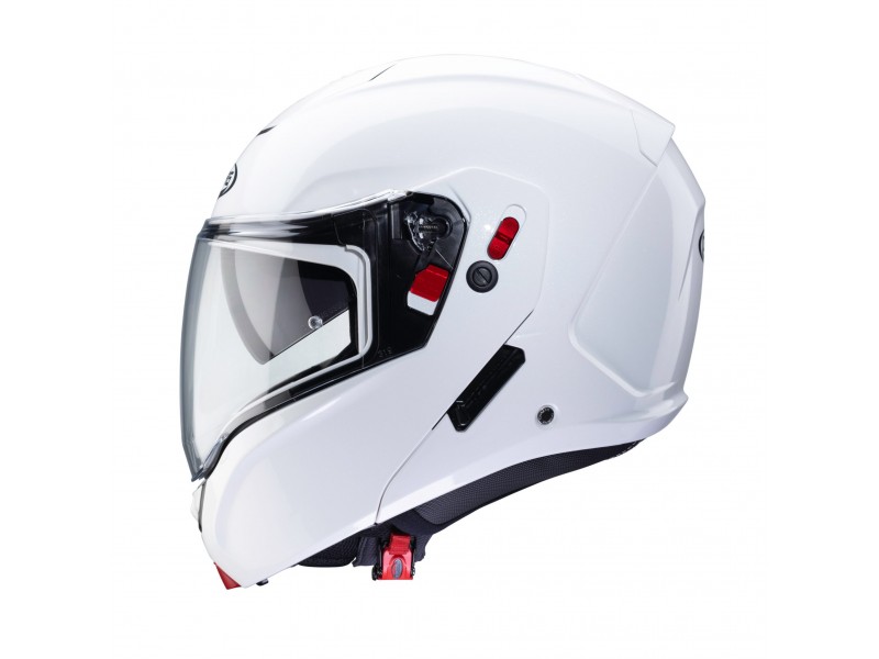 Casca modulabila (flip-up) Caberg model Horus X alb metalic lucios Pinlock ready - lentila Pinlock inclusa