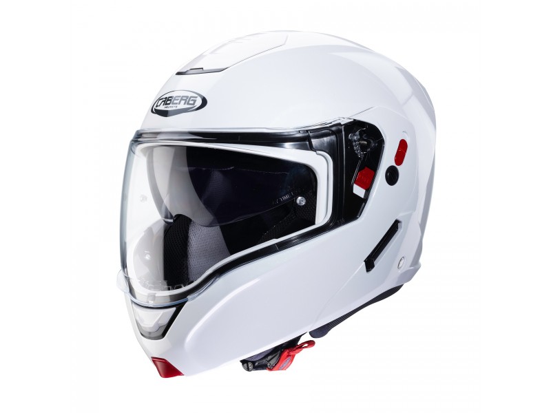 Casca modulabila (flip-up) Caberg model Horus X alb metalic lucios Pinlock ready - lentila Pinlock inclusa