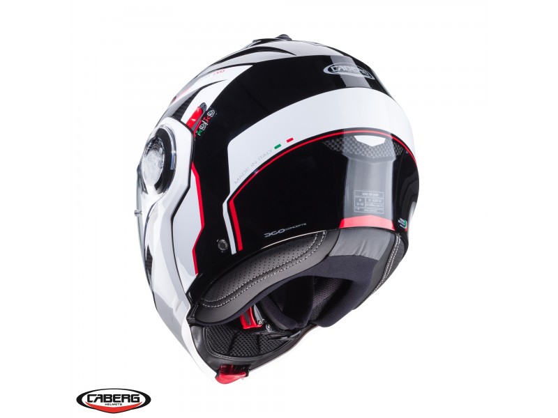 Casca modulabila (flip-up) Caberg model Duke Evo Move M3 SV negru/alb/rosu lucios Pinlock ready – lentila Pinlock inclusa Casca modulabila (flip-up) Caberg model Duke Evo Move M3 SV negru/alb/rosu lucios Pinlock ready – lentila Pinlock inclusa