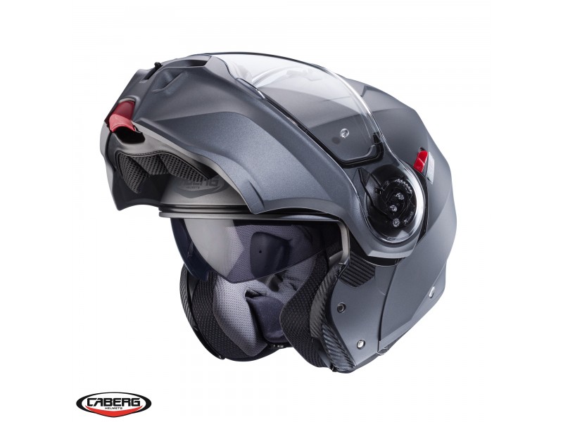 Casca modulabila (flip-up) Caberg model Duke Evo SV gun metal (titanium) mat Pinlock ready - lentila Pinlock inclusa Casca modulabila (flip-up) Caberg model Duke Evo SV gun metal (titanium) mat Pinlock ready - lentila Pinlock inclusa