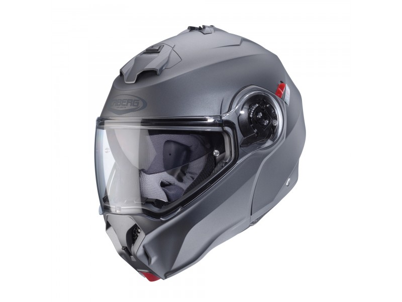 Casca modulabila (flip-up) Caberg model Duke Evo SV gun metal (titanium) mat Pinlock ready - lentila Pinlock inclusa