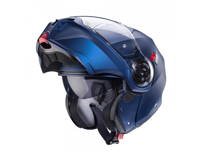 Casca modulabila (flip-up) Caberg model Duke Evo SV albastru mat Yama Pinlock ready - lentila Pinlock inclusa