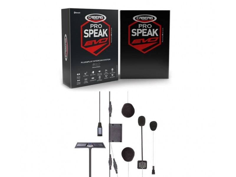 Sistem comunicare moto complet Bluetooth Caberg Pro Speaker Evo Intercom - kit 1 bucata (pentru 1 utilizator)