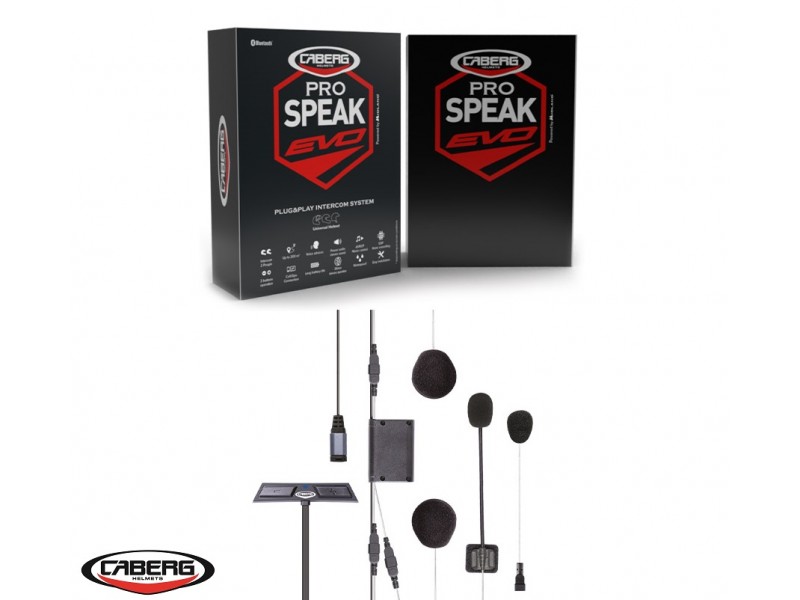 Sistem comunicare moto complet Bluetooth Caberg Pro Speaker Evo Intercom - kit 1 bucata (pentru 1 utilizator)