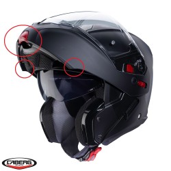 Kit mecanism deschidere + prinderi laterale mandibula rabatabila casca modulabila (flip-up) Caberg model Horus - Horux X Kit mecanism deschidere + prinderi laterale mandibula rabatabila casca modulabila (flip-up) Caberg model Horus - Horux X