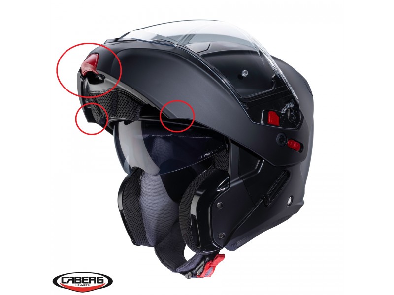 Kit mecanism deschidere + prinderi laterale mandibula rabatabila casca modulabila (flip-up) Caberg model Horus - Horux X Kit mecanism deschidere + prinderi laterale mandibula rabatabila casca modulabila (flip-up) Caberg model Horus - Horux X