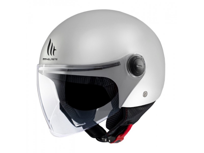 Casca open face motociclete MT Street S A0 alb lucios - omologare noua ECE 22.06