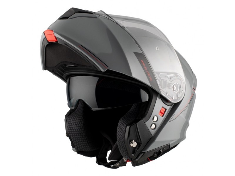 Casca modulabila MT Genesis SV A12 gri lucios Pinlock ready - omologare noua ECE 22.06