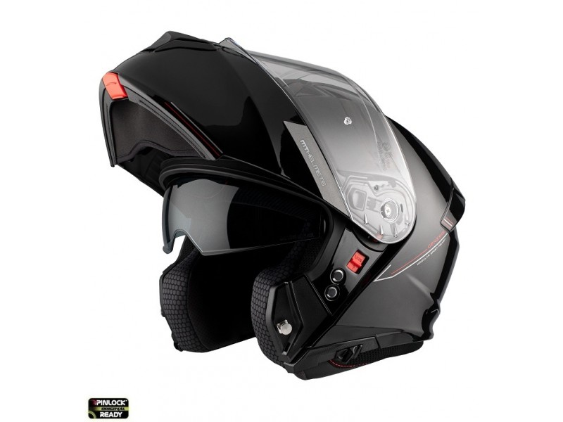 Casca modulabila MT Genesis SV A1 negru lucios Pinlock ready - omologare noua ECE 22.06