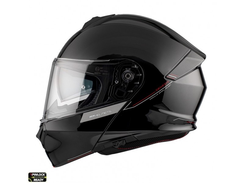 Casca modulabila MT Genesis SV A1 negru lucios Pinlock ready - omologare noua ECE 22.06 Casca modulabila MT Genesis SV A1 negru lucios Pinlock ready - omologare noua ECE 22.06
