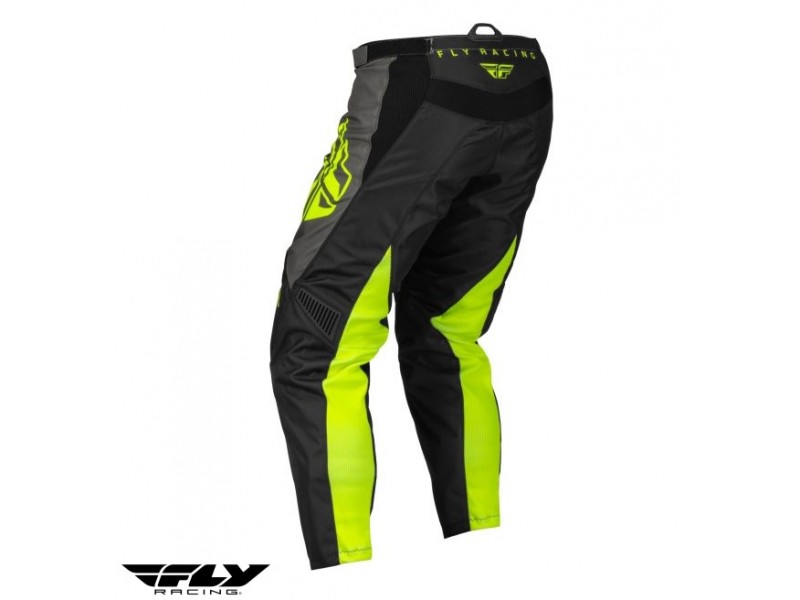 Pantaloni motociclete cross-enduro Fly Racing model F-16 culoare: negru/galben fluor