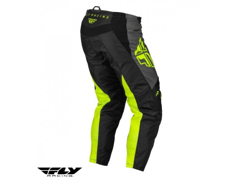 Pantaloni motociclete cross-enduro Fly Racing model F-16 culoare: negru/galben fluor